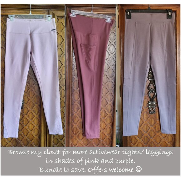 C9 Champion 7/8 Crop High-Waisted Sculpt Leggings w Pockets - Burgundy, Size S - Picture 14 of 16